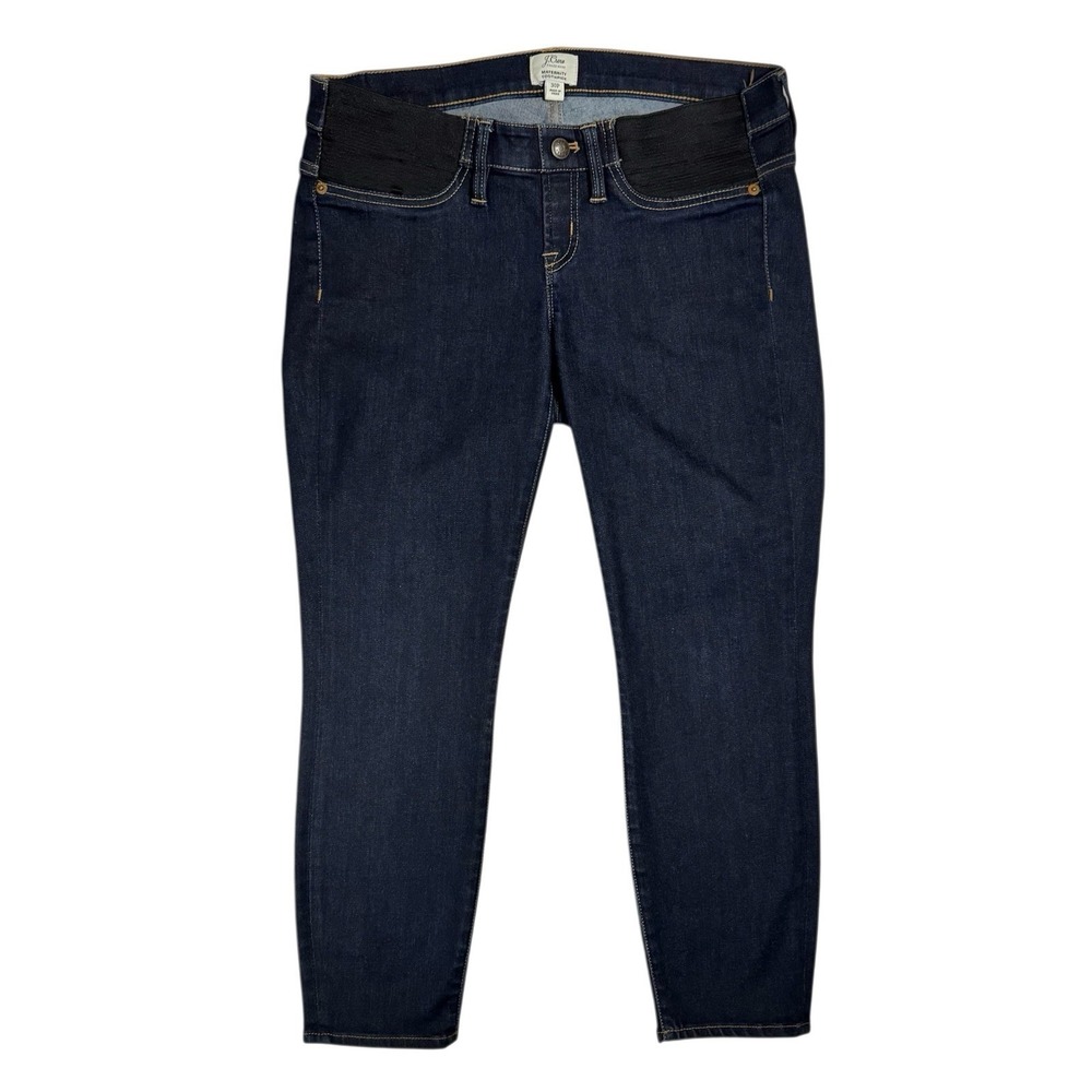 J.Crew Toothpick Skinny Jeans Maternity Size 30 Petite Stretch Under Belly Denim